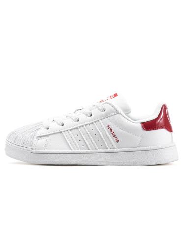 Кроссовки Adidas Superstar White Red