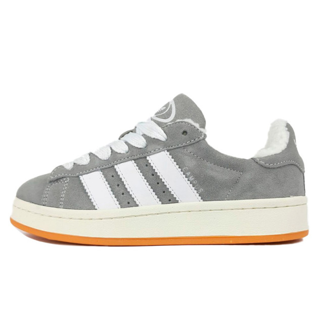 Кросівки Adidas Campus Light Grey White Winter З ХУТРОМ