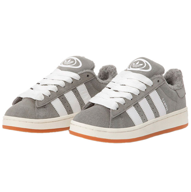 Кросівки Adidas Campus Dark Grey White Winter З ХУТРОМ