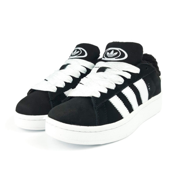 Кросівки Adidas Campus White Black Winter З ХУТРОМ