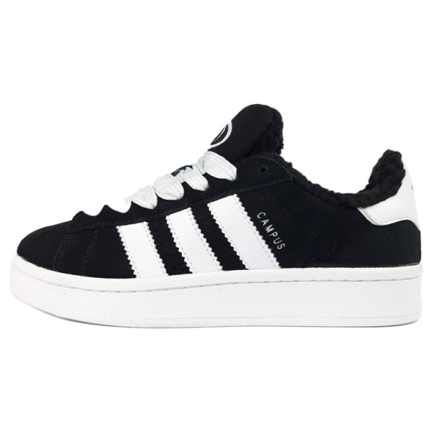 Кросівки Adidas Campus White Black Winter З ХУТРОМ