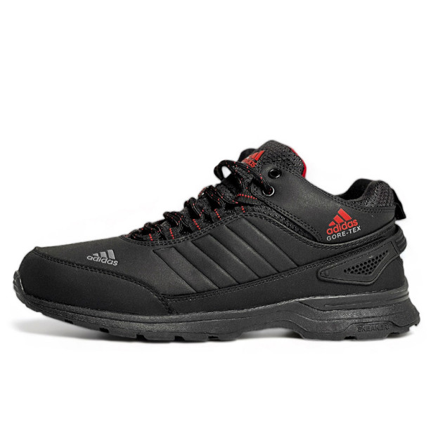 Кросівки Adidas Black Red Gore-Tex Winter З ХУТРОМ