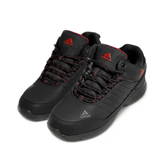 Кросівки Adidas Black Red Gore-Tex Winter З ХУТРОМ