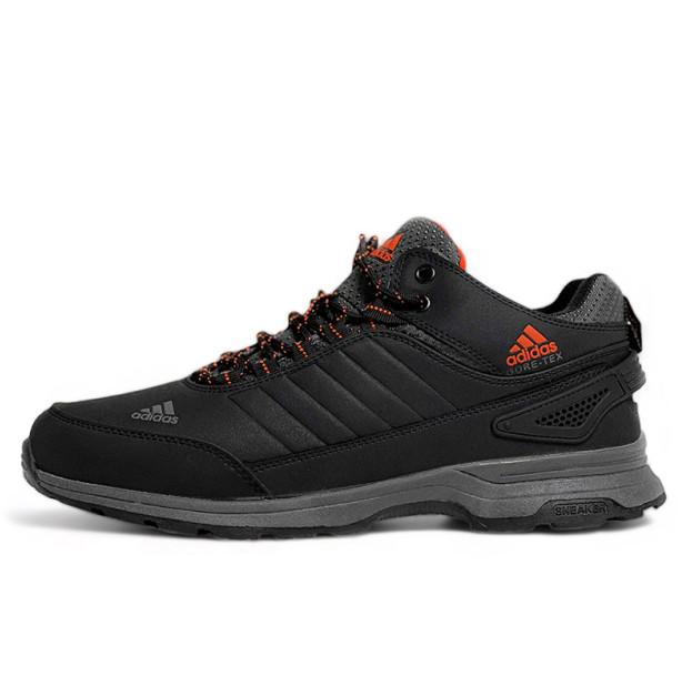 Кросівки Adidas Black Grey Red Gore-Tex Winter З ХУТРОМ