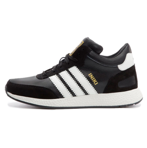 Кросівки Adidas Iniki Black White Winter 2 З ХУТРОМ
