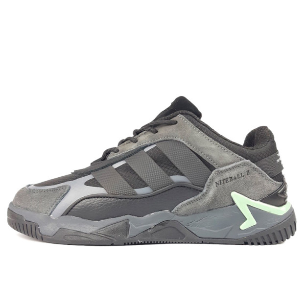 Кросівки Adidas Niteball 2.0 Black Grey Green З ХУТРОМ