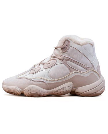 Sneakers Adidas Yeezy Boost 500 High Beige WInter With FUR