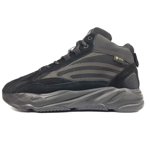 Кроссовки Adidas Yeezy Boost 700 High Black Winter С МЕХОМ