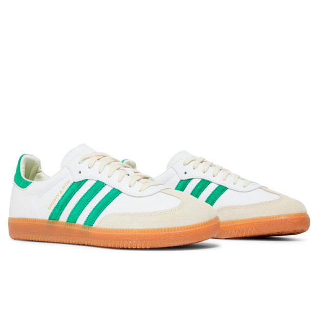 Кроссовки Adidas Sporty & Rich x Samba White Green HQ6075