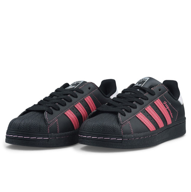 Adidas  Superstar Black Scarlet Pink IE2999