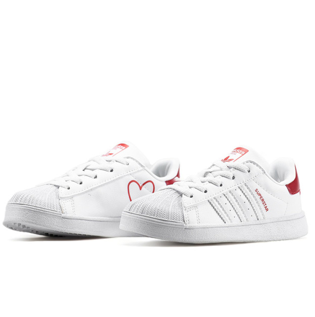 Кроссовки Adidas Superstar White Red