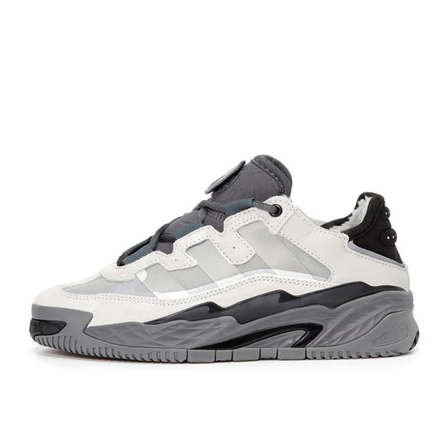 Кроссовки Adidas Niteball White Grey Winter С МЕХОМ