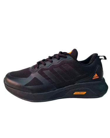 Кросівки Adidas Cloudfoam Black Orange Termo з Флісом