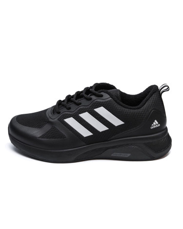 Кросівки Adidas Cloudfoam Black White Termo з Флісом