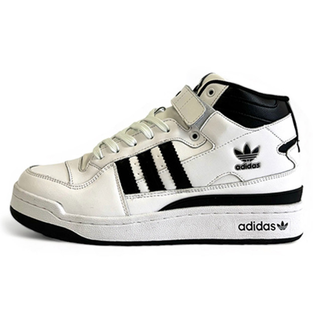 Adidas Forum High White Black С МЕХОМ