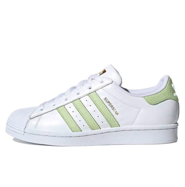 Sneakers Adidas Superstar White Green Gold FW3568