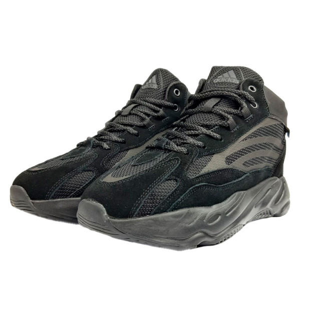 Кроссовки Adidas Yeezy Boost 700 High Black Winter С МЕХОМ