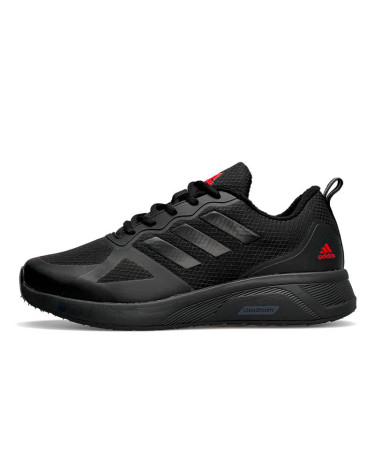 Кросівки Adidas Cloudfoam Termo Black Red з Флісом